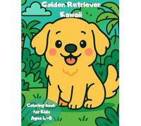 Golden Retriever Kawaii Coloring Book for Kids