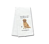 GOLDEN RETRIEVER Kitchen Towels - Soft, Highly Absorbent - GOLDEN RETRIEVER Gifts - Dish & Tea Towels - Reusable, Quick Drying - 100% Natural Cotton - For Pet Lovers