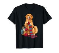 Golden Retriever Knitting Gift T-Shirt