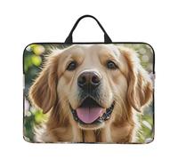 Golden Retriever Laptop Case Sleeve 14 inch Shockproof Protective Notebook Case Travel Laptop Bag with Handle Waterproof Computer Cover Briefcase Handbags for Men Women