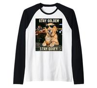 Golden Retriever Life is Golden Retro Vintage Dog Tee Raglan Baseball Tee
