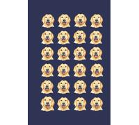 Golden Retriever Lover's Notebook Gift: Lined Notebook for dog lovers: Blue golden retriever gift