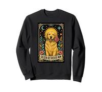 Golden Retriever Mom Celestial Floral Tarot Card Sweatshirt