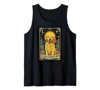 Golden Retriever Mom Celestial Floral Tarot Card Tank Top