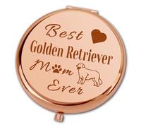 Golden Retriever Mum Gifts Compact Makeup Mirror for Golden Retriever Lovers Golden Retriever Owner Gift Animal Lover Gift Mothers Day Christmas Birthday Gifts for Women