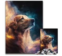 Golden Retriever Nebula Jigsaw Puzzles for Adults 1000 Piece Jigsaw Puzzles for Adults Perfect DIY Art Decor Or Birthday Gift 26X38CM/10.23x14.96inch