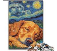 Golden Retriever Night Sky Puzzles for Adults And Teenagers, Staycation Kill Time Birthday Present, Gifts, Wall Art for 14+ (70x100cm)