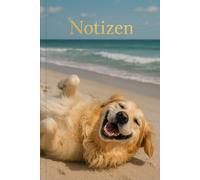 Golden Retriever Notizbuch - Entspannt am Strand | Robe