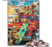Golden Retriever on Vacation Jigsaws Puzzles 2000 Pieces for Adults Gifts, for 14+ Train Your Brain And Your Hands Christmas Game Gifts (70x100cm)