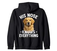 Golden Retriever Owner - His Nose knows everything Zip Hoodie