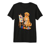 Golden Retriever Painting Gift Premium T-Shirt