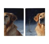 Golden Retriever Passport Card Holder Travel Passport Covers Case Pu Passport Book Cover Passport Wallet Cover Case Passport Protective Cover Unisex Passport Protector, style, 20.3x13.8cm