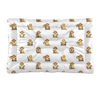 Golden Retriever Pattern Variation Washable Dog Bed Mat Non-Slip Soft Comfortable for Medium/Large Dogs 36" x 24"