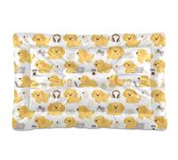 Golden Retriever Pattern Variation Washable Kennel Pad Non-Slip Soft Comfortable for Large Jumbo Medium Small Dogs 36" x 24"