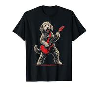 Golden Retriever Playing Electric Guitar Rock Dog Lover T-Shirt