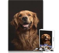 Golden Retriever Portrait Adult Jigsaw Puzzles1000 Pieces Fun Brain Training Learning Game Great Unique Surprise Present Size 50x75cm