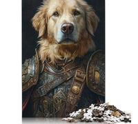 Golden Retriever Prince Jigsaw Puzzles Puzzles for Adults Kids. 1000 Piece Impossible Challenge Toy Educational Game Home Decoration for Adults& Kids Age 14 Years Up 1000pcs (38x26cm)