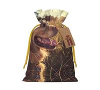 Golden Retriever Print Drawstring Pouches For Gifts,Reusable Fabric Gift Bags,For Holiday And Party Presents