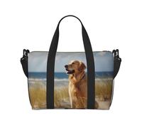 Golden Retriever Print Travel Duffel Bag, Lightweight Water-Resistant Weekender Spacious Gym & Travel Bag for Men, Women & Teens