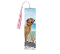 Golden Retriever Print Wooden Bookmark Bookmarks with Tassels Book Marks for Reading Hardcover Books Notebooks