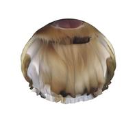 Golden Retriever Printed Double-Layer Waterproof Shower Cap - Reusable Spa & Face Mask Bathing Hat for Travel, Home Care & Beauty Routine