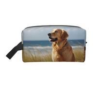 Golden Retriever Printed Makeup Bag Travel Portable Cosmetic Bag Large Capacity Makeup Case Toiletry Handbag Organiser for Women