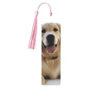 Golden Retriever Printed Metal Bookmarks M - Pink Lightweight Aluminium Book Marker for Books, Journals & Gifts, Ideal Book Lovers, Holiday Decor & Crafts