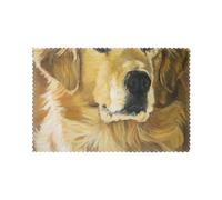 golden retriever Printed Placemats Set of 6 PCS, Heat Resistant Non-Slip Table Mats for Dining Table, Washable Kitchen Place Mats for Indoor & Outdoor