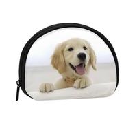Golden Retriever Printed Portable Full-Width Printed Coin Purse is Convenient for Daily Use