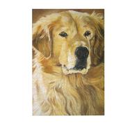 golden retriever Printed Wooden Puzzle 300 Piece, Cute Puzzle Game in Plastic Box for Family Entertainment and Brain Training Gifts