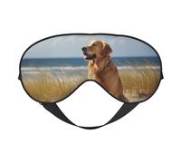 Golden Retriever Printing Sleep Mask for Women Men Double-Sided Print Soft Silk Eye Masks Eye Sleep Shade Cover