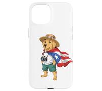 Golden Retriever Puerto Rico Flag Rican Taino Boricua Kids Case for iPhone 15
