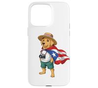 Golden Retriever Puerto Rico Flag Rican Taino Boricua Kids Case for iPhone 15 Pro Max