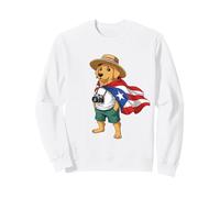 Golden Retriever Puerto Rico Flag Rican Taino Boricua Kids Sweatshirt