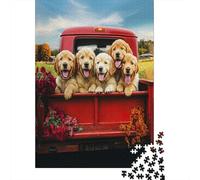 Golden Retriever Puppies 1000 Pc Premium Cardstock Jigsaw Puzzle Adults Educational Challenge Wall Decor 38x26cm/1000pcs