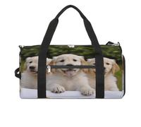 Golden Retriever Puppies Gym Bag for Women Men Shoe Compartment Waterproof Travel Bags Sports Duffle Bag for Sports Gyms Yoga
