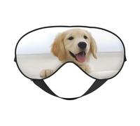Golden Retriever Puppies Print Soft Eye Mask -Elastic Nighttime Shade, Light-Proof Blindfolds for Plane, Yoga, Travel, Full Eye Covers
