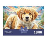 Golden Retriever Puzzle 1000 Piece Impossible Puzzle for Adults, Family Activity & Challenging Toy 70x50cm/1000pcs