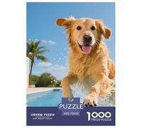 Golden Retriever Puzzle 1000 Pieces for Adults & Teens Family Night Entertainment Pet Dog Premium Quality Brain Training 70x50cm/1000pcs