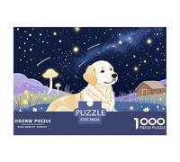 Golden Retriever Puzzles 1000 Pieces Age 12+ for Adults Pet Dog with Extra Fun Challenges Colourful Creativity Gift Giving 100% Recycled Cardboard 38x26cm/1000pcs