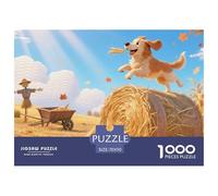 Golden Retriever Puzzles 1000 Pieces Age 14+ for Adults Pet Dog Whimsical Challenge Colourful Creativity & Gift Giving 70x50cm/1000pcs