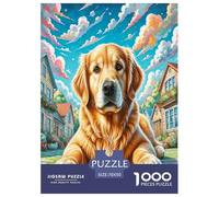 Golden Retriever Puzzles 1000 Pieces for Adults Jigsaw Puzzles for Adults 1000 Piece Puzzle Challenging Game for The Whole for Women, Gifts for Men 70x50cm/1000pcs