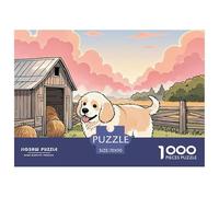 Golden Retriever Puzzles 1000 Pieces for Adults Pet Dog with Extra Fun Challenges Colourful Creativity Gift Giving 100% Recycled Cardboard 70x50cm/1000pcs