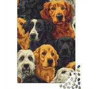 Golden Retriever Puzzles for Adults,1000 Piece Jigsaw Puzzles for Adults, Paper Puzzle Fun Decompressing Game 1000pcs (38x26cm)