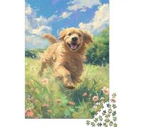 Golden Retriever Puzzles for Adults 1000 Pieces Puzzles for Adults & Teenager Age 12 Years Up Christmas Eve Gifts 1000pcs (75x50cm)