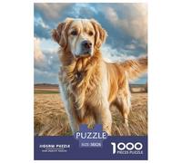Golden Retriever Puzzles Large Dog 1000 Pieces - 100% Recycled Cardboard Decoration for Adults & Kids | 38x26cm/1000pcs