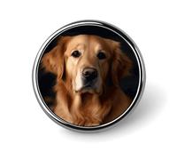 Golden Retriever Round Badge Cute Brooch Hats Jackets Decor Personalized Lapel Pin Clothing Jewelry Accessories for Wedding Party Gift