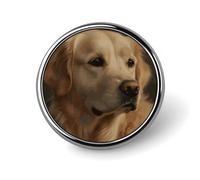 Golden Retriever Round Badge Cute Brooch Hats Jackets Decor Personalized Lapel Pin Clothing Jewelry Accessories for Wedding Party Gift