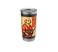 Golden Retriever Samurai Japanese Katana Stainless Steel Insulated Tumbler