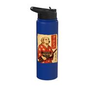 Golden Retriever Samurai Japanese Katana Stainless Steel Insulated Water Bottle